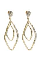 Alexis Bittar Alexis Bittar Linear Orbit Gold Plated Earrings With Crystals
