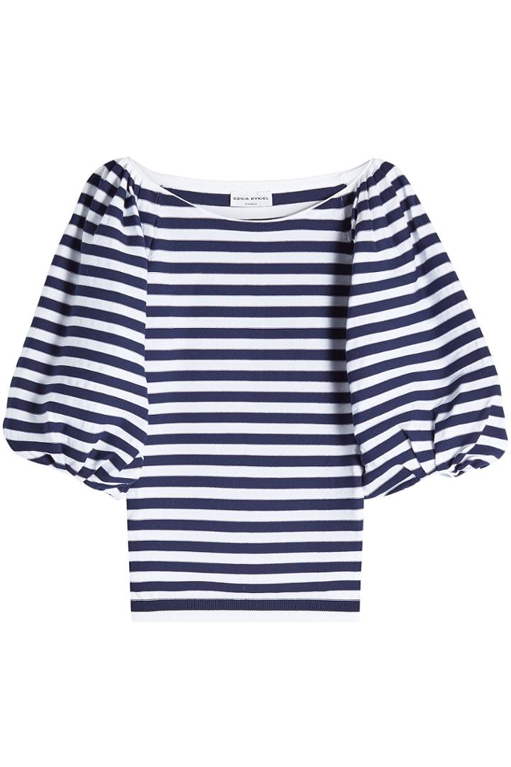 Sonia Rykiel Sonia Rykiel Striped Cotton-blend Top