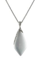 Alexis Bittar Alexis Bittar Rhodium Plated Necklace With Lucite And Crystals - Silver