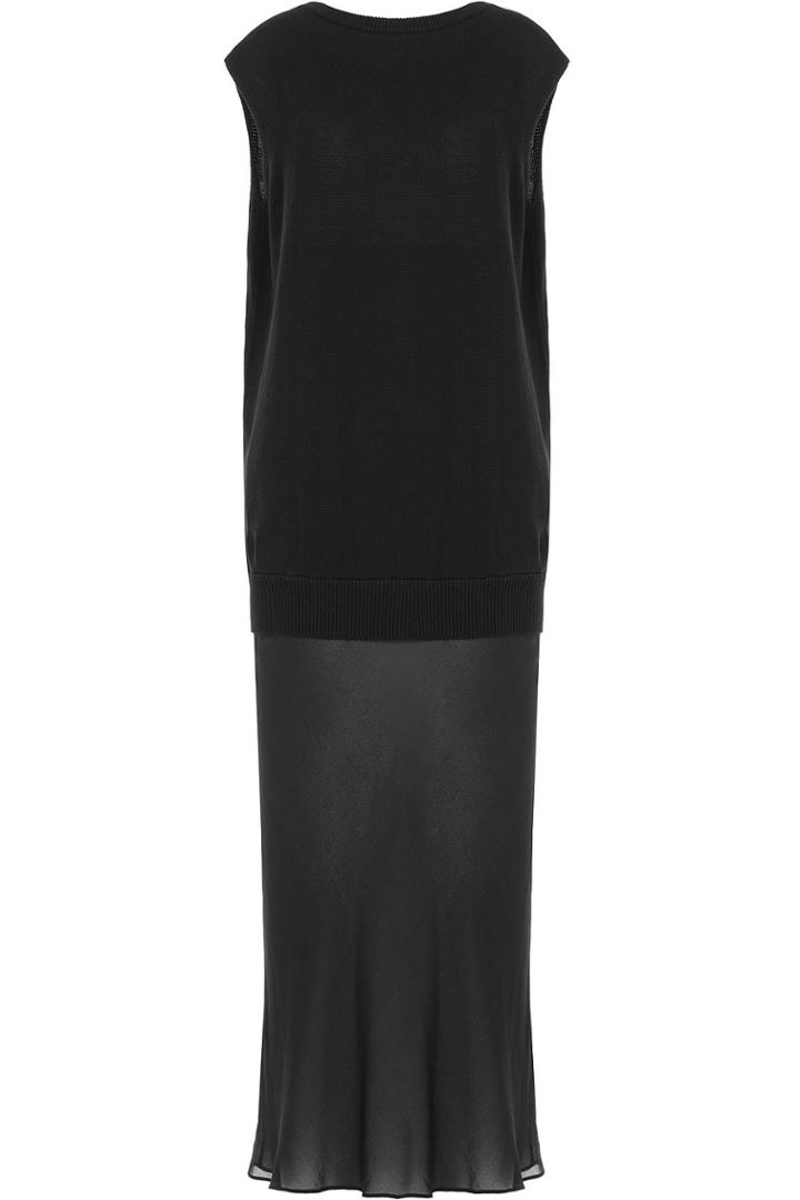 T By Alexander Wang T By Alexander Wang Knit Dress With Sheer Hem