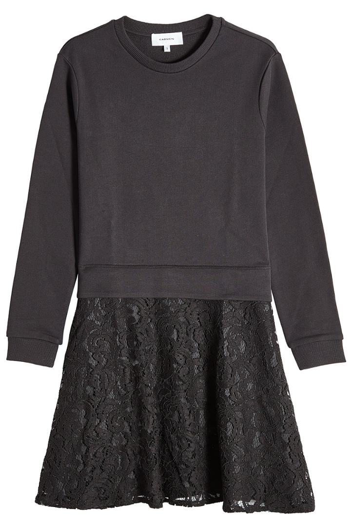 Carven Carven Dress With Lace Skirt