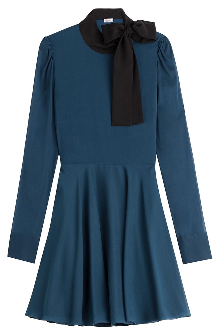 Red Valentino Silk Dress With Bow