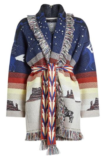 Alanui Alanui M. Heart F. Sky Cashmere Cardigan With Belt