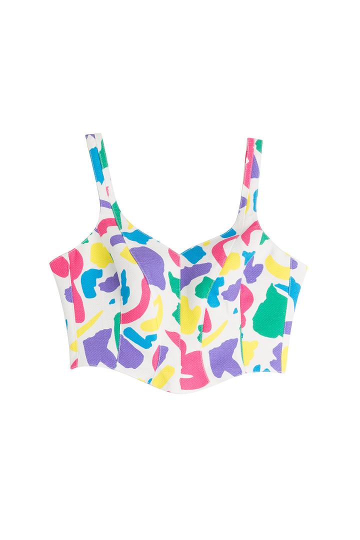 Moschino Moschino Printed Cotton Top - White