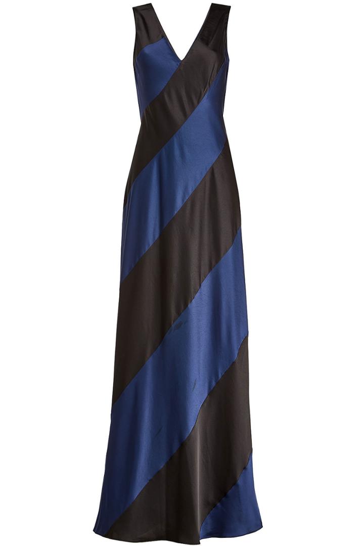 Diane Von Furstenberg Diane Von Furstenberg Two-tone Satin Gown