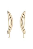 Jennifer Fisher Jennifer Fisher Curved Cylinder 14kt Yellow Gold Plated Earrings