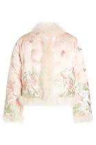 Alexander Mcqueen Alexander Mcqueen Embroidered Silk Jacket With Feathers - Multicolor