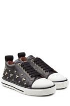 Red Valentino Red Valentino Embellished Leather Sneakers - Black