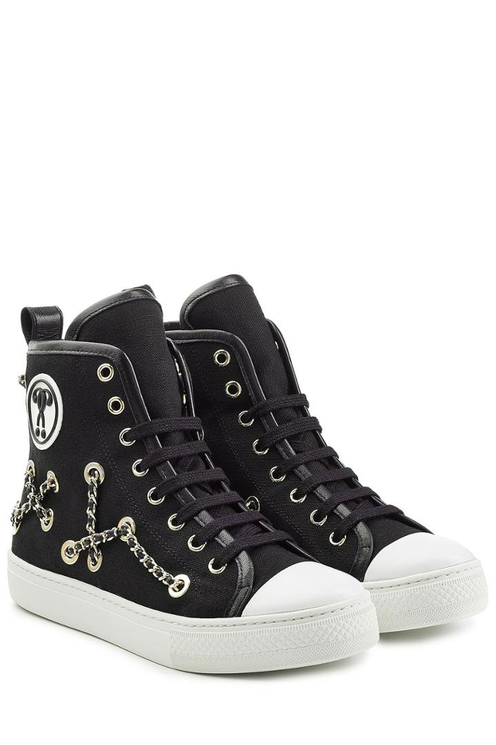 Moschino Moschino Chain Embellished High-tops - Black