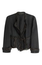Donna Karan New York Cropped Linen Jacket