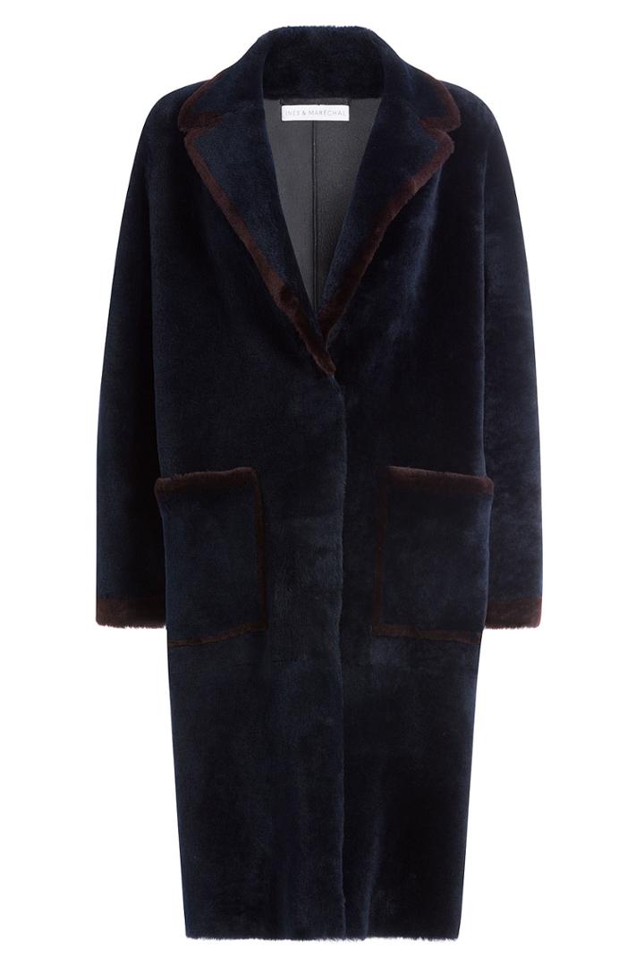 Inès & Maréchal Inès & Maréchal Shearling Coat - Blue
