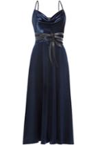 Valentino Valentino Ballets Russes Velvet Dress With Silk