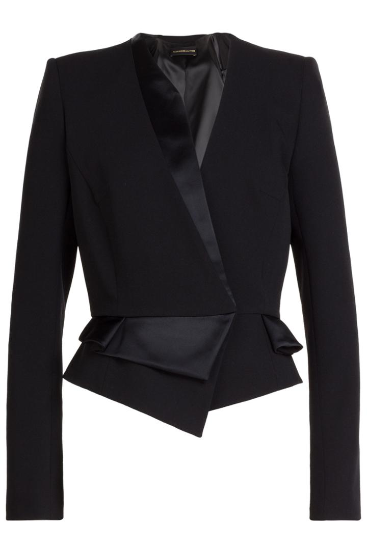 Alexandre Vauthier Alexandre Vauthier Wool Blazer With Satin - Black