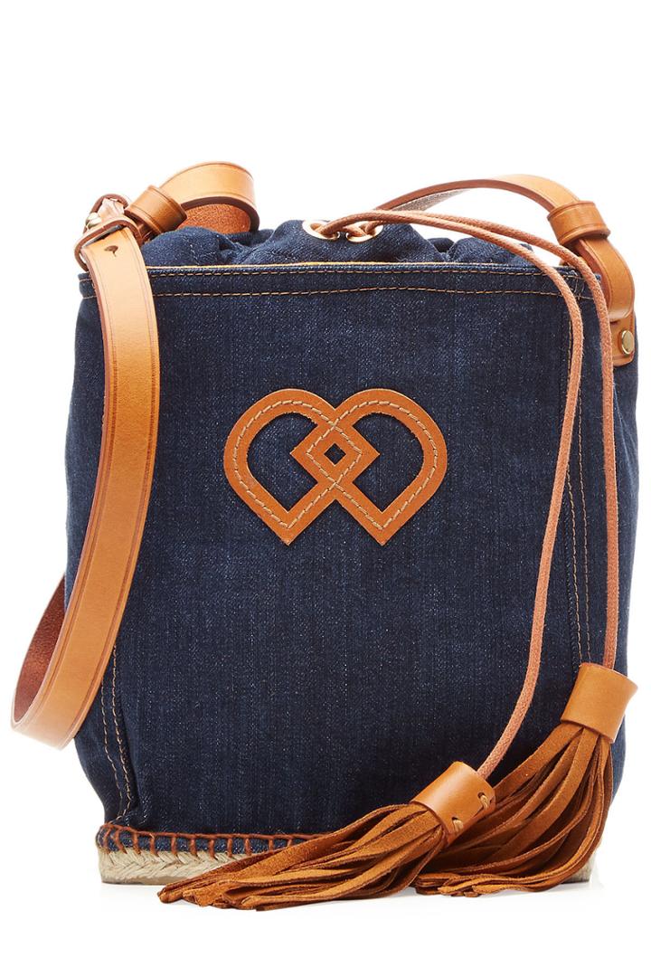 Dsquared2 Dsquared2 Denim And Leather Drawstring Satchel - None