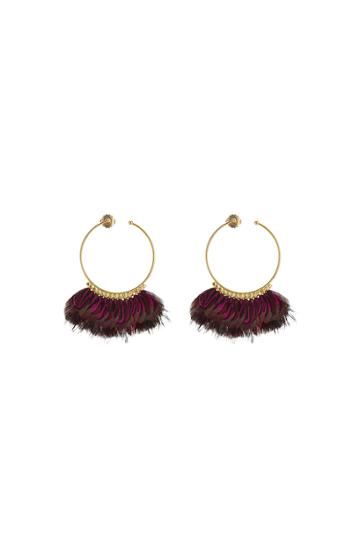 Gas Bijoux Gas Bijoux 24kt Gold-plated Earrings With Feathers