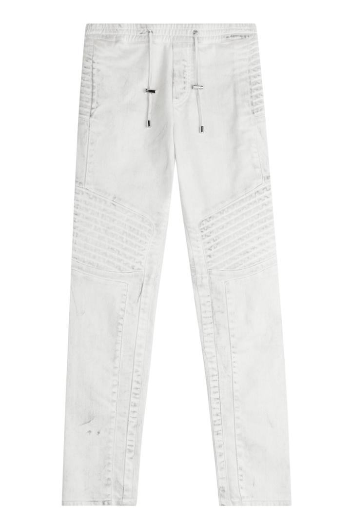 Balmain Balmain Cotton Biker Sweatpants - White