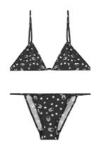 Lucien Pellat-finet Lucien Pellat-finet Printed Bikini - Black