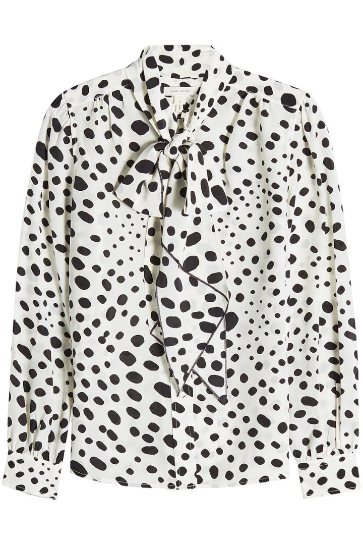 Marc Jacobs Marc Jacobs Printed Silk Blouse With Pussybow