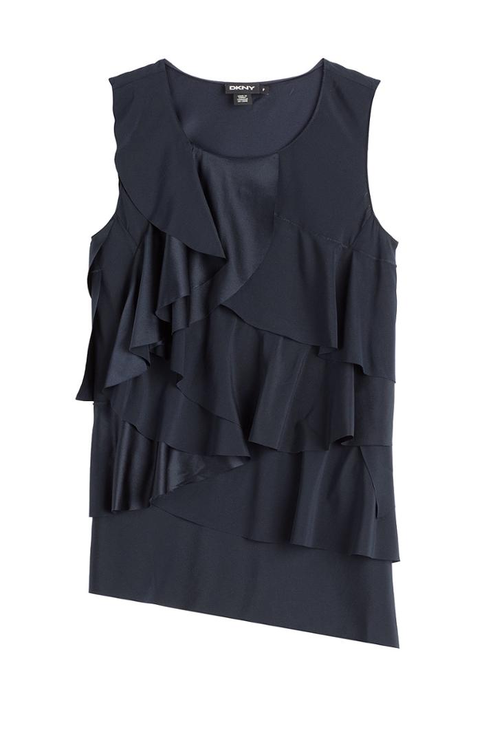Dkny Dkny Ruffled Silk Top