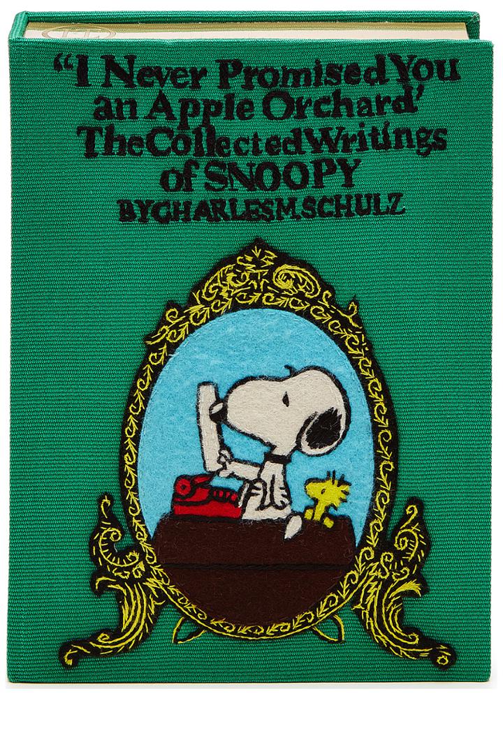 Olympia Le-tan Olympia Le-tan Snoopy Embroidered Clutch - Green