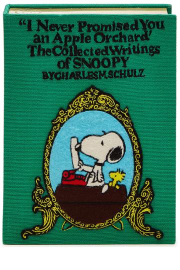 Olympia Le-tan Olympia Le-tan Snoopy Embroidered Clutch - Green