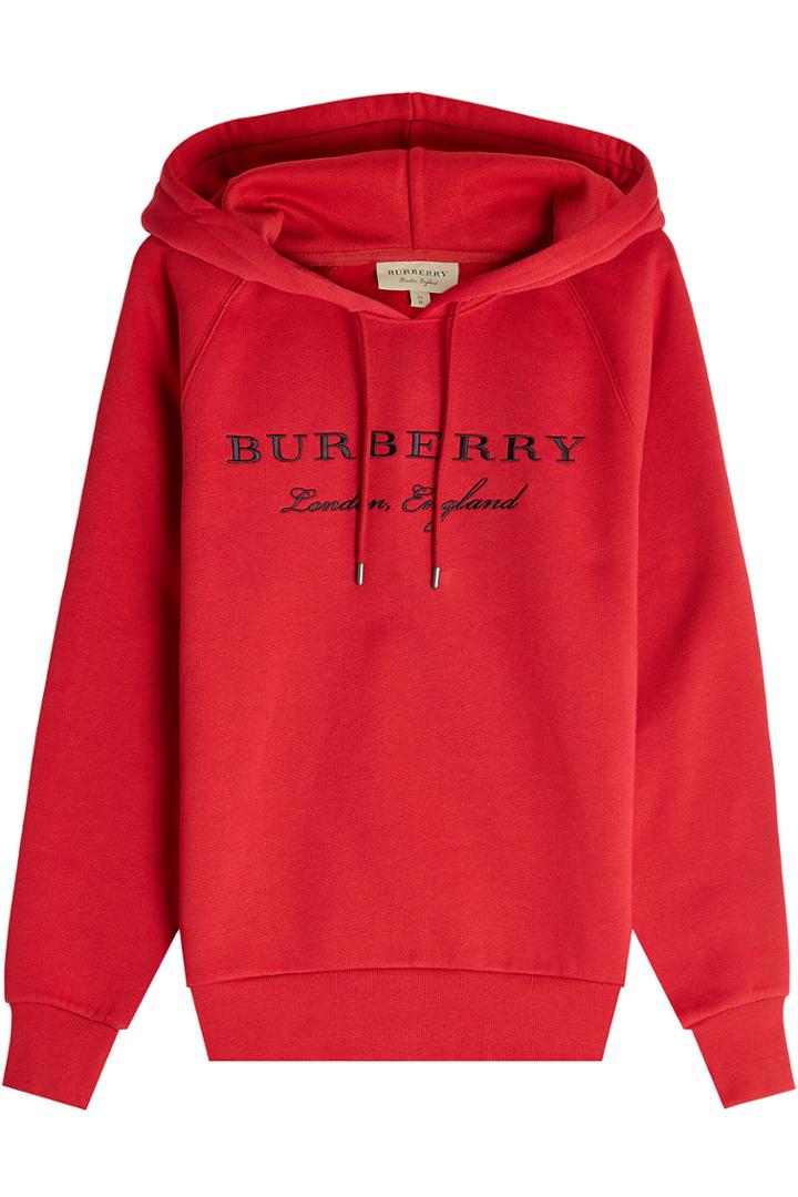 Burberry Burberry Embroidered Cotton Hoodie