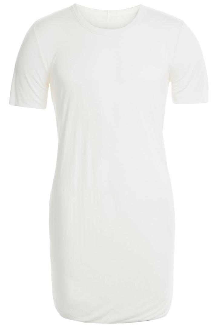 Rick Owens Men Rick Owens Men Long Line Jersey Top - White