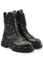 Versace Versace Embellished Leather Ankle Boots