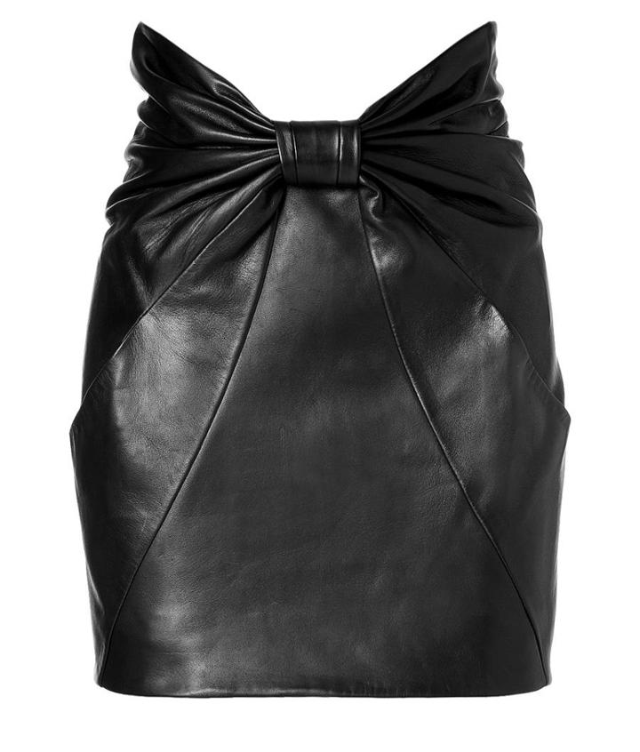 Balmain Leather Mini Skirt