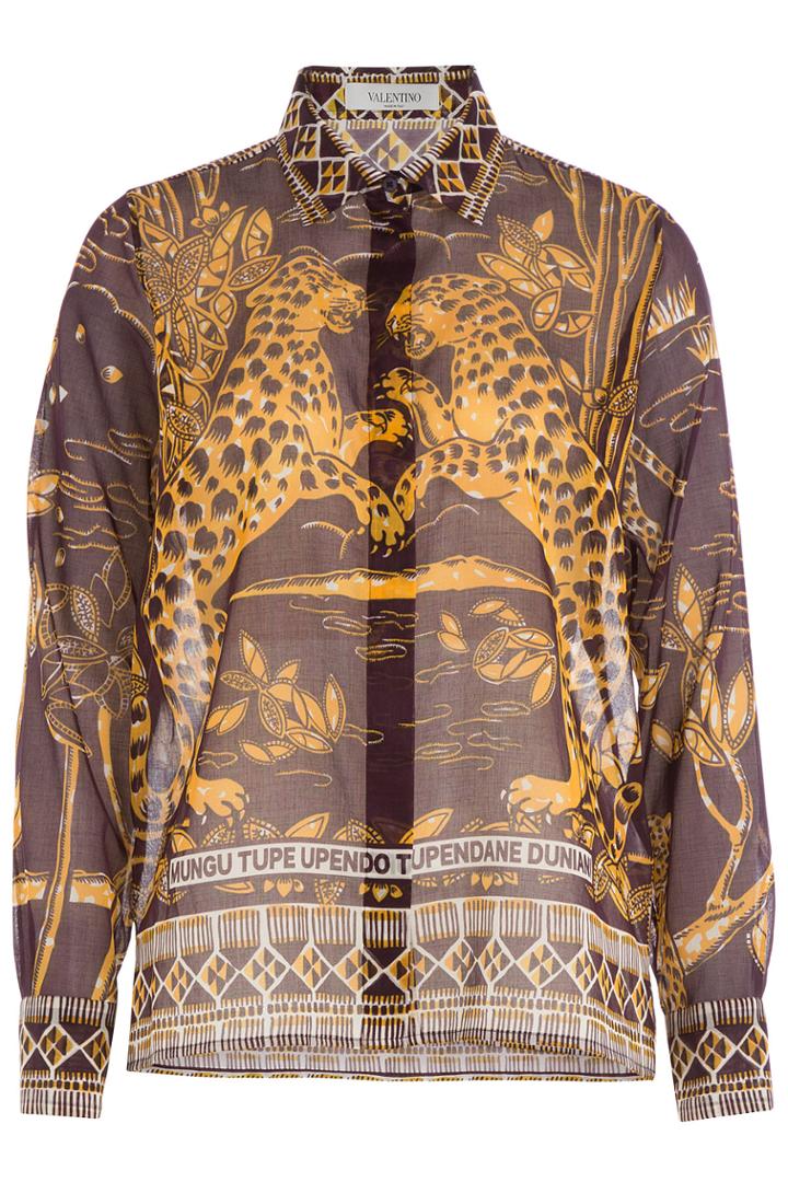 Valentino Valentino Printed Cotton Blouse - Multicolor