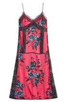Mcq Alexander Mcqueen Mcq Alexander Mcqueen Printed Satin Dress With Lace