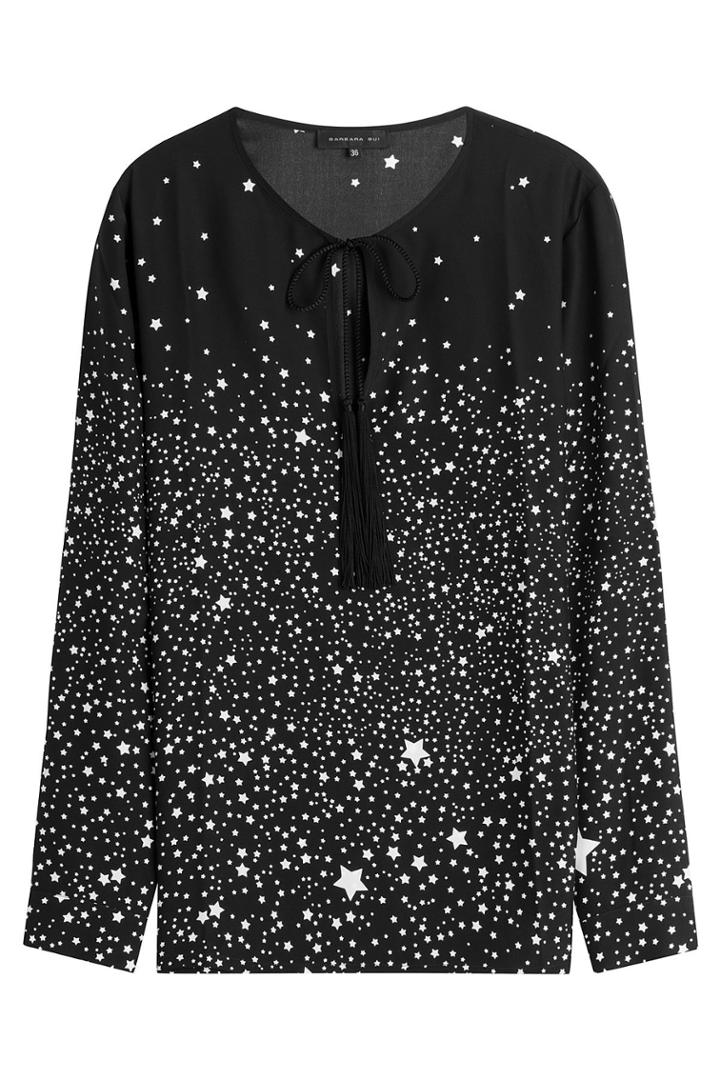 Barbara Bui Barbara Bui Star Print Silk Blouse - Black