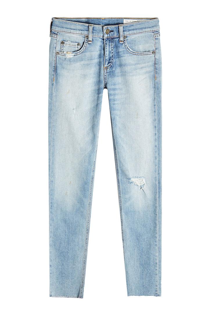 Rag & Bone Rag & Bone Distressed Jeans With Cropped Ankle