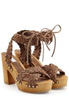 Lautre Chose Lautre Chose Suede Clog Sandals - Brown