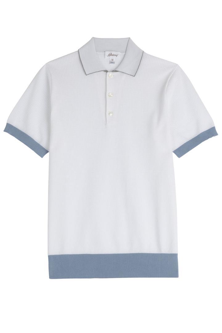 Brioni Brioni Cotton Polo Shirt - White