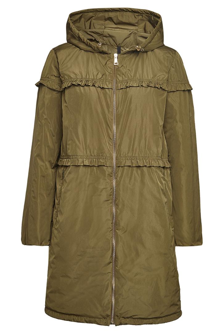 Moncler Moncler Luxembourg Down Coat With Ruffles