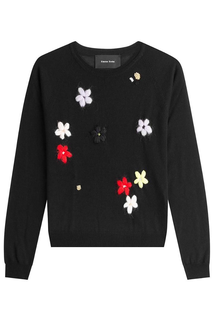 Simone Rocha Simone Rocha Pullover With Merino Wool, Silk And Cashmere - Black