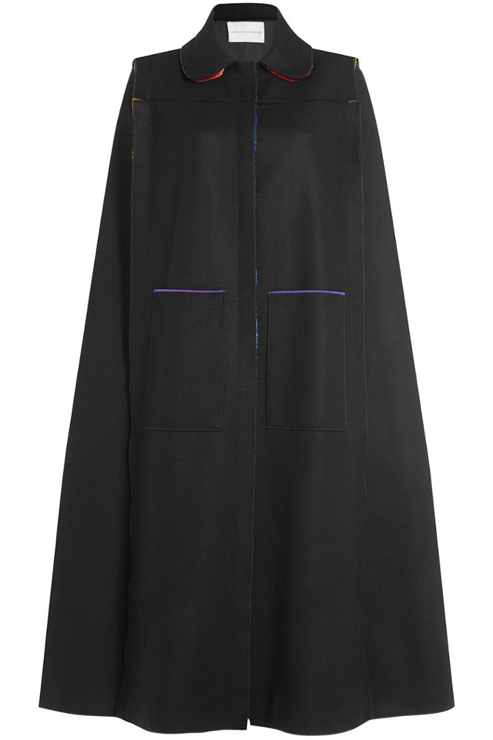 Marco De Vincenzo Marco De Vincenzo Wool Cape With Cashmere - Black