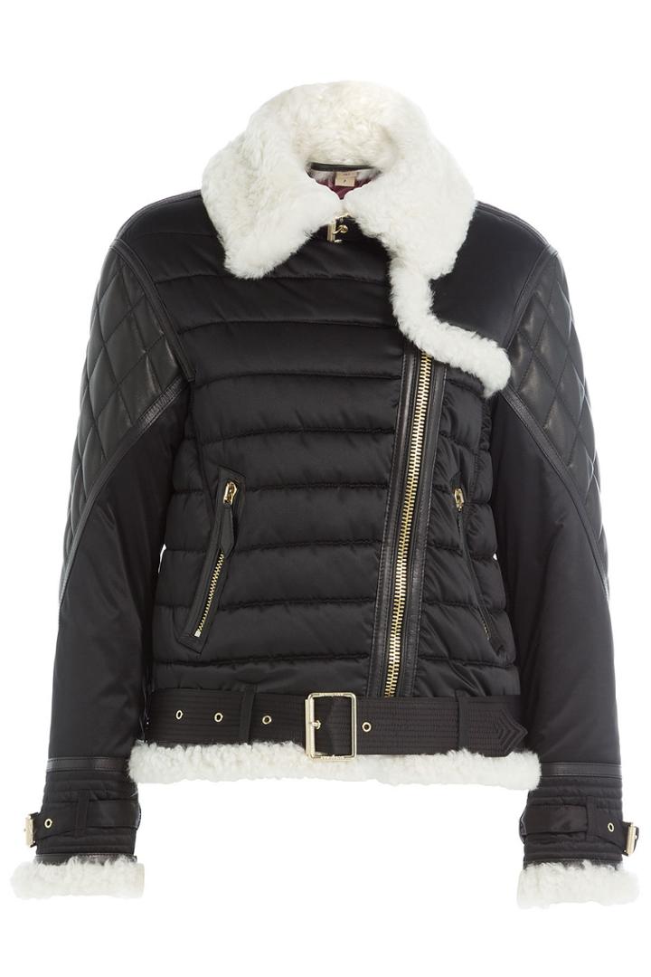 Burberry Brit Burberry Brit Quilted Jacket With Faux Shearling Collar