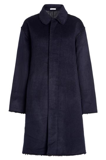William Fan William Fan Cashmere Coat With Distressed Trims