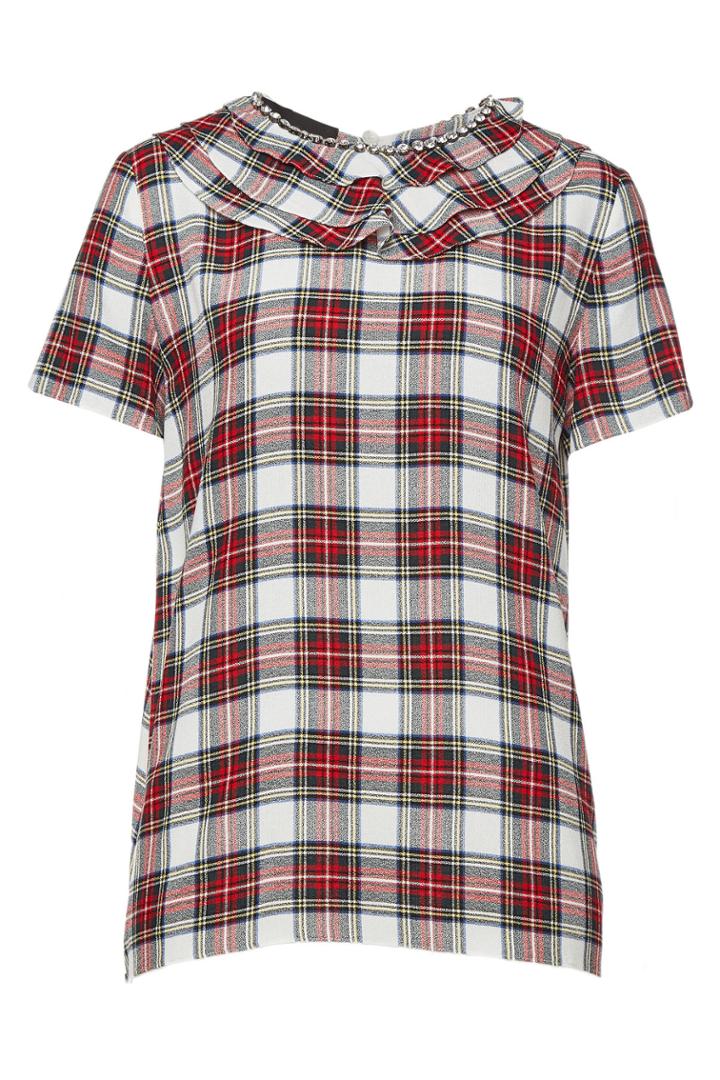 Boutique Moschino Boutique Moschino Printed Blouse With Crystal Embellishment