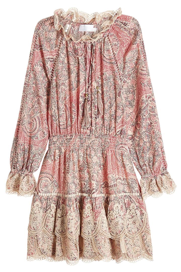 Zimmermann Zimmermann Tulsi Mini Dress With Cotton And Silk