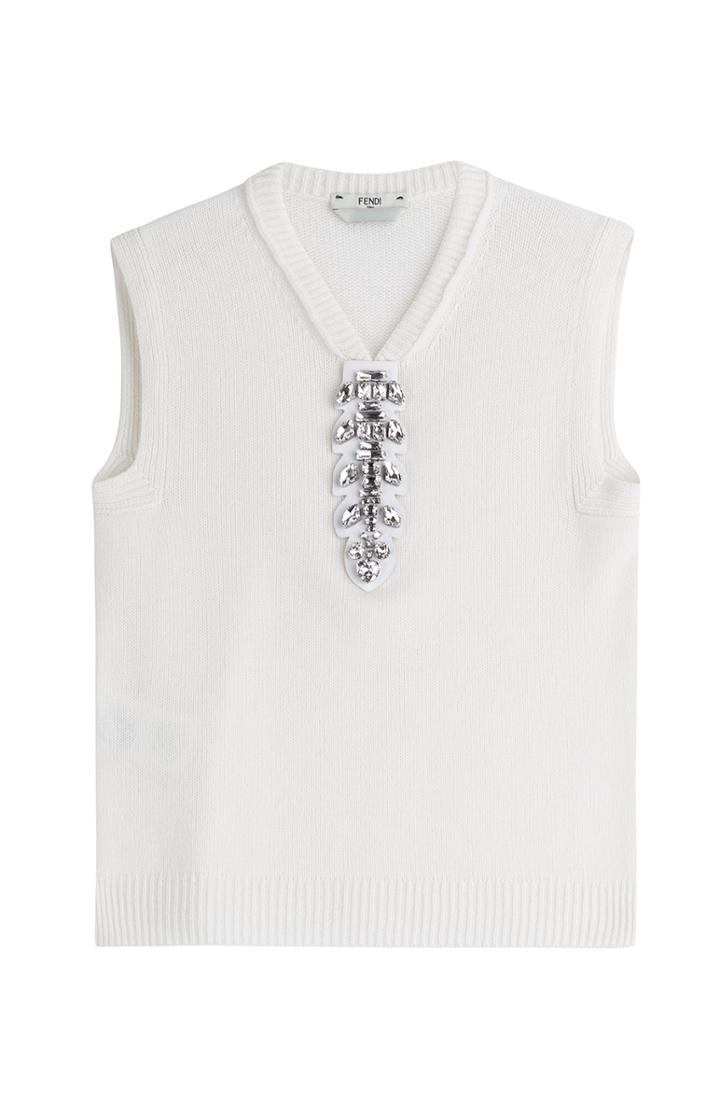 Fendi Cashmere Pullover With Embellishment