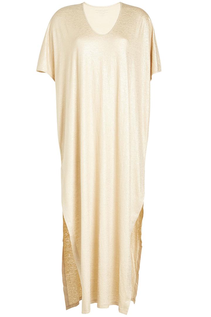 Majestic Majestic Maxi Dress With Linen And Silk