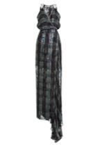 Preen Preen Printed Floor Length Dress With Embellishment - Grey
