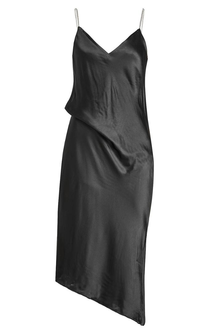 Rag & Bone Rag & Bone Satin Dress With Asymmetric Hem