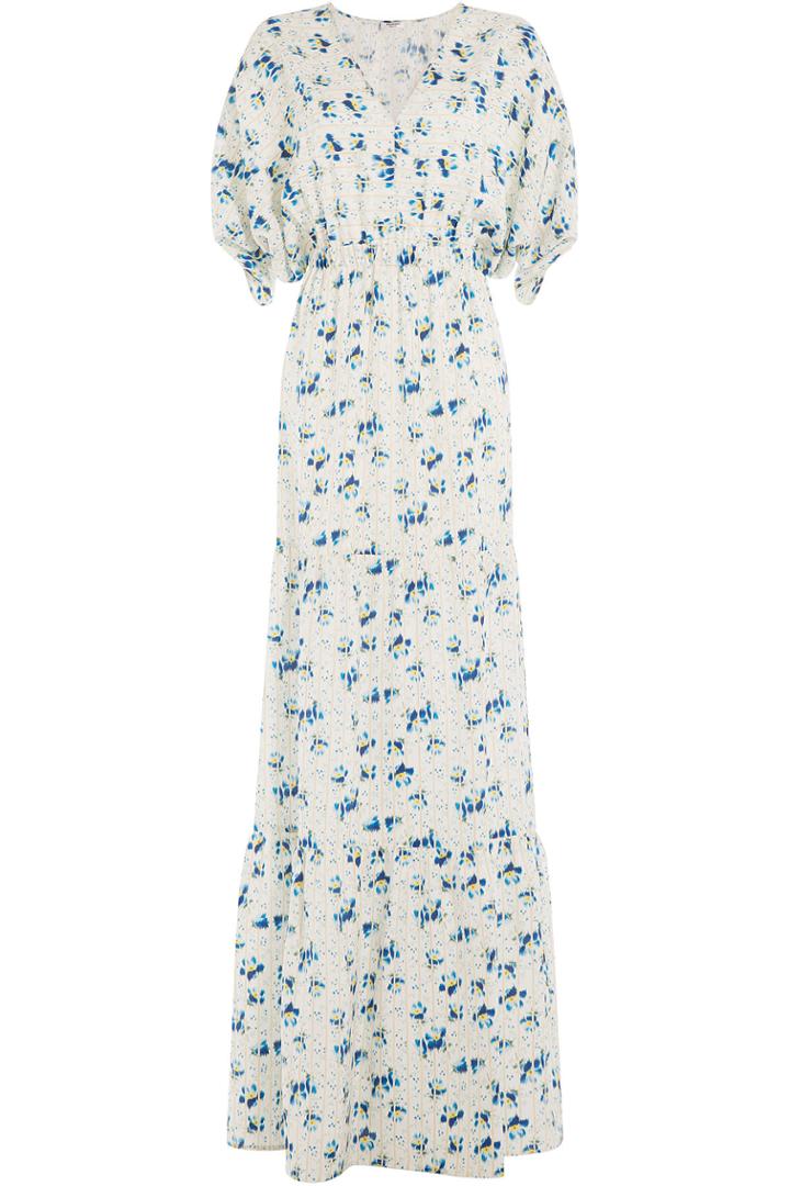Vilshenko Vilshenko Printed Silk Maxi Dress - Multicolor