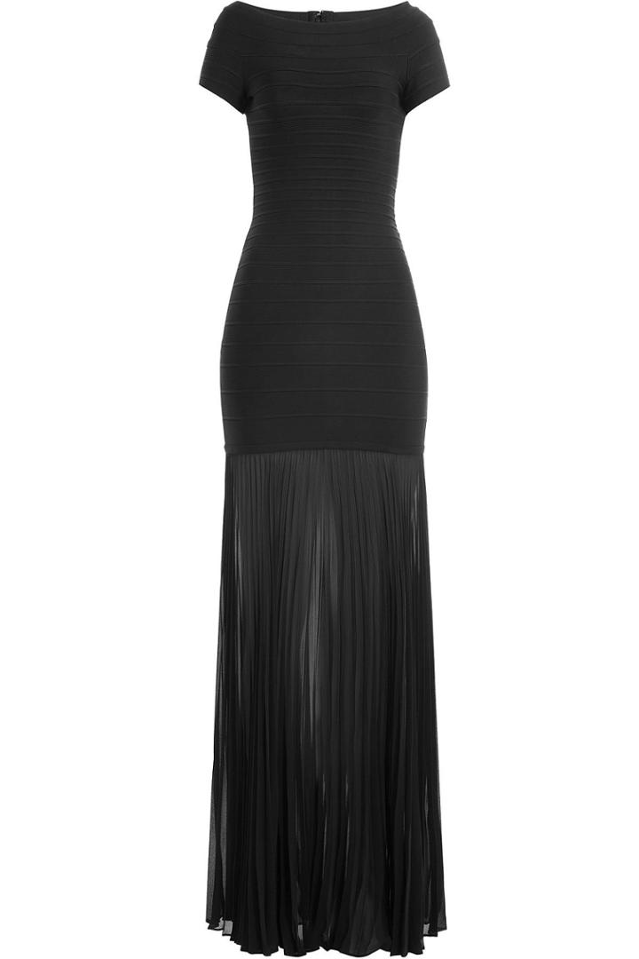 Hervé Léger Hervé Léger Floor Length Bandage Gown With Bardot Neckline