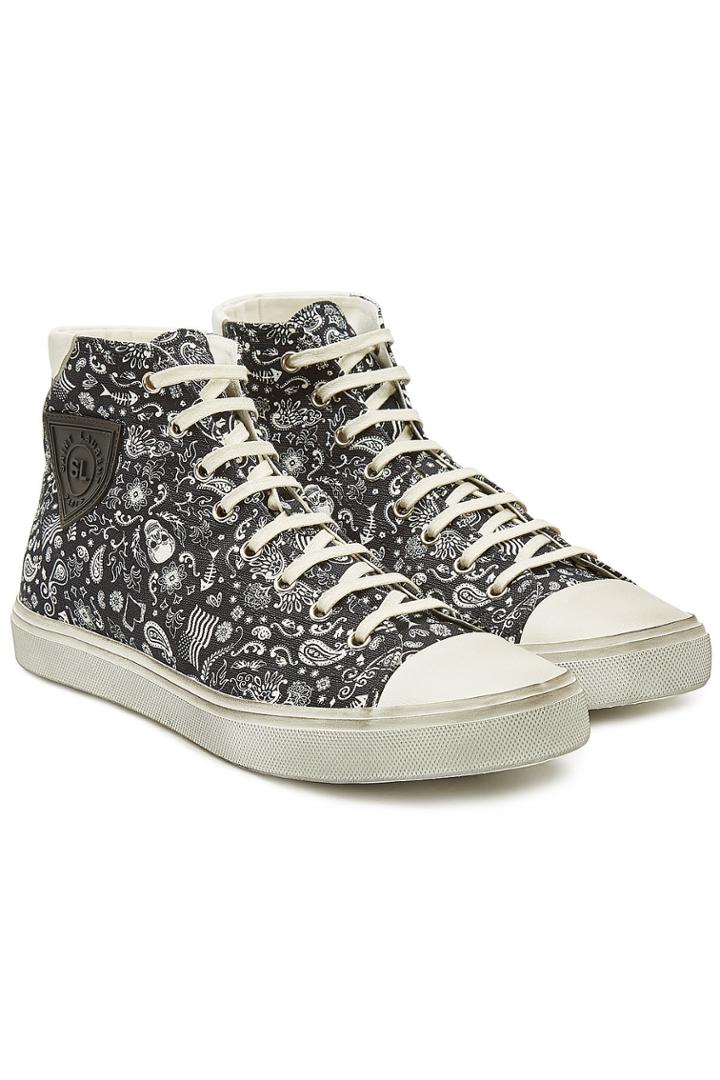 Saint Laurent Saint Laurent Bedford Printed Sneakers With Leather