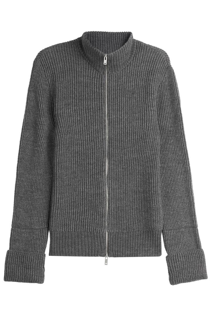 Maison Margiela Maison Margiela Zipped Cardigan With Wool - Grey